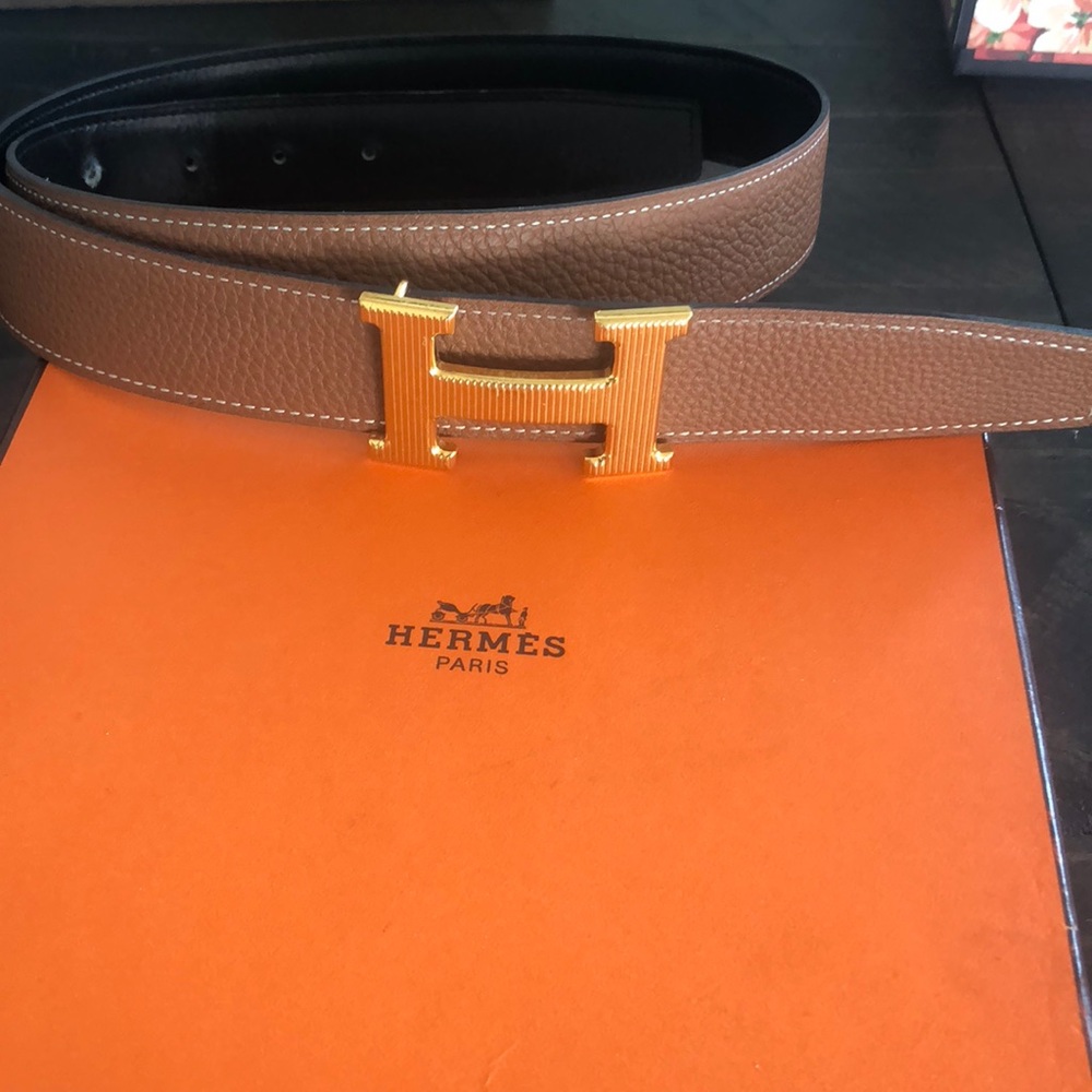 Reversible Women’s Hermes Gold belt